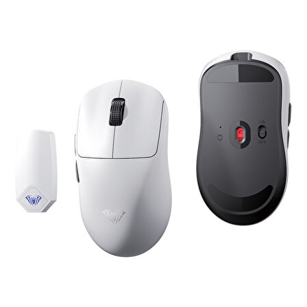 Aula SC800 Lightweight PAW3395 Sensor 26000 DPI 8000Hz Kablolu ve Kablosuz Gaming Oyuncu Mouse Beyaz