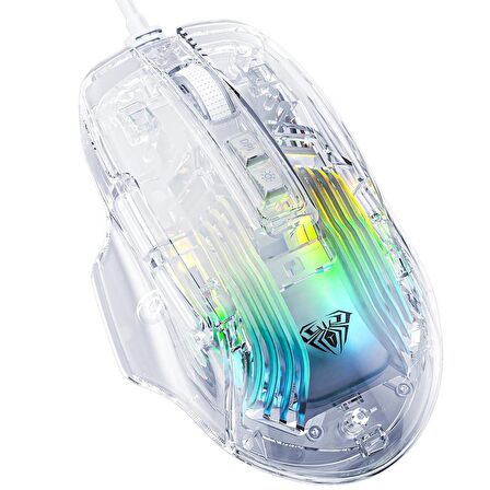 Aula S80 7200DPI 7 Tuşlu RGB Şeffaf Optik Oyuncu Gaming Mouse