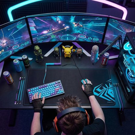 Aula MP-XL 90x40cm Kaymaz Tabanlı Gaming Oyuncu Mousepad Siyah