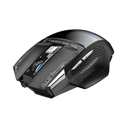 Aula SC550 4800DPI 7 Tuşlu Makrolu 2.4GHz Kablosuz Optik RGB Oyuncu Mouse Siyah