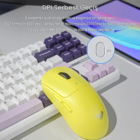 Aula SC680 26000DPI 7 Tuşlu Kablosuz Optik Gaming Oyuncu Mouse Siyah