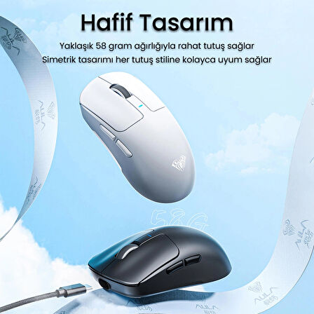 Aula SC680 26000DPI 7 Tuşlu Kablosuz Optik Gaming Oyuncu Mouse Siyah