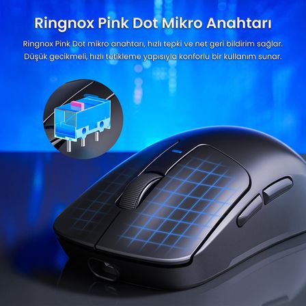 Aula SC680 26000DPI 7 Tuşlu Kablosuz Optik Gaming Oyuncu Mouse Sarı