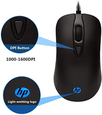 HP 1QW64AA KM100 Q KLAVYE-MOUSE SET,SİYAH