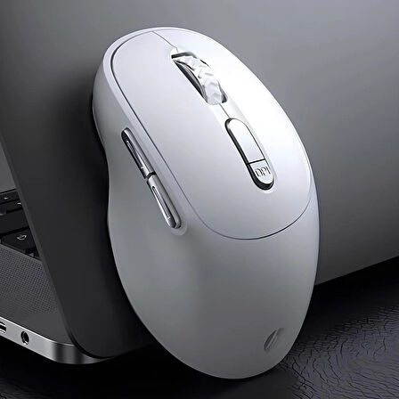 S1500 Pro Kablosuz Sessiz Mouse Beyaz | Ramwhite Türkiye Garantili