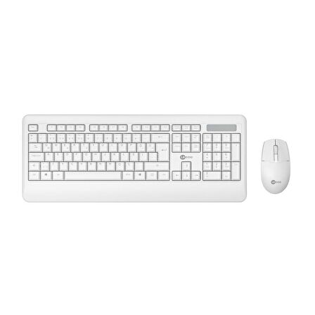 Lenovo Lecoo KW203 Kablosuz Türkçe Q Klavye & Mouse Set Beyaz