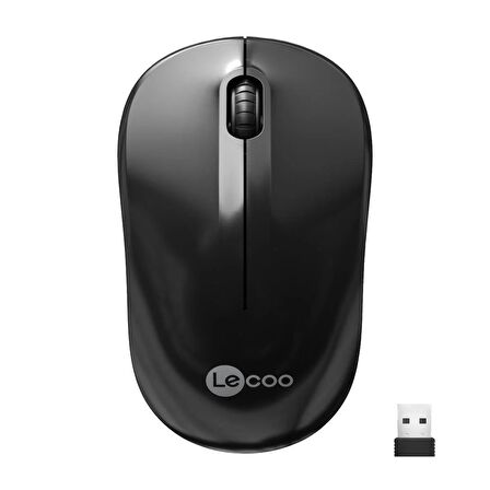 Lenovo Lecoo WS206 Kablosuz 1200DPI 3 Tuşlu Optik Mouse Siyah