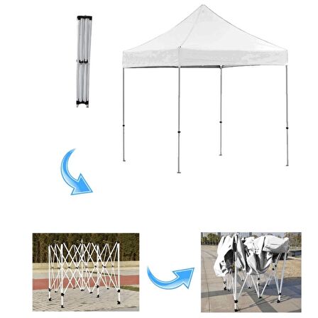 Dilek Branda Outdoors 3x3 Beyaz Hızlı Kurulum Çardak