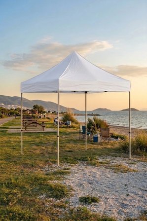 Dilek Branda Outdoors 3x3 Beyaz Hızlı Kurulum Çardak