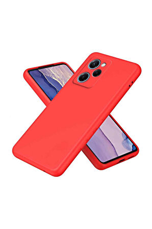 Poco X5 Pro 5G Uyumlu Fuchsia Nano İçi Kadife Silikon Telefon Kılıfı