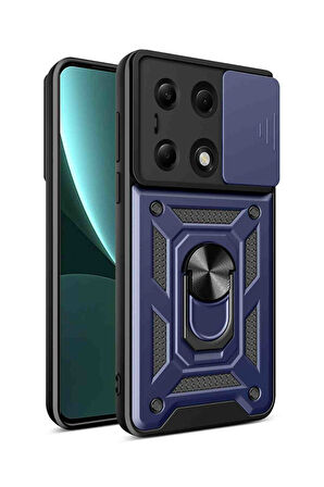 Redmi Note 13 Pro 4G Uyumlu Fuchsia Yüzüklü Silikon Telefon Kılıfı