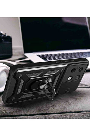 Redmi Note 13 Pro 4G Uyumlu Fuchsia Yüzüklü Silikon Telefon Kılıfı