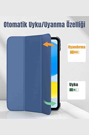 Galaxy Tab S10 FE Uyumlu 10.9" Katlanabilen Standlı Smart Cover Akıllı Tablet Kılıfı