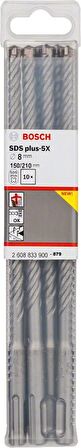Bosch SDS-Plus 5X Matkap Uç 8x150x210mm Taş ve Beton 10'lu Paket