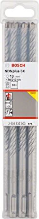 Bosch SDS-Plus 5X Matkap Uç 10x150x210mm Taş ve Beton 10'lu Paket