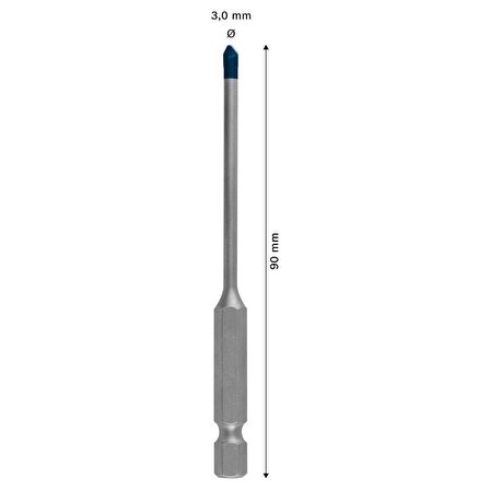 Bosch Expert HEX-9 HardCeramic Matkap Ucu 3 x 90 mm - 2608900587
