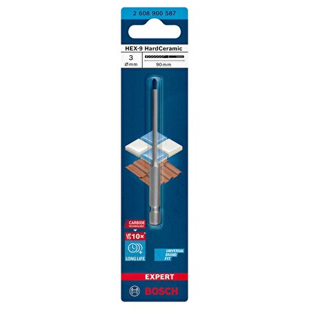 Bosch Expert HEX-9 HardCeramic Matkap Ucu 3 x 90 mm - 2608900587