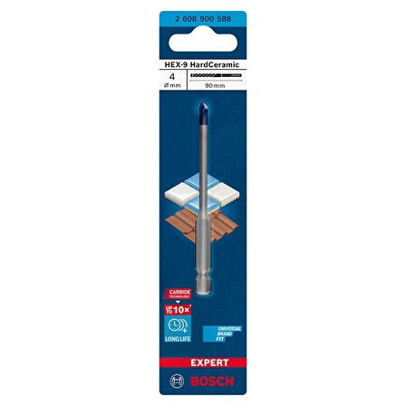 Bosch Expert HEX-9 HardCeramic Matkap Ucu 4*90 mm - 2608900588