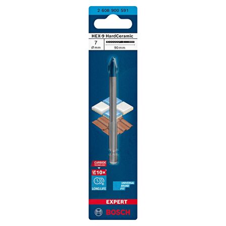 Bosch Expert HEX-9 HardCeramic Matkap Ucu 7*90 mm - 2608900591