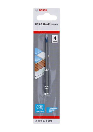 Bosch HEX-9 4 mm Sert Seramik ve Cam Delme Ucu 2608579504