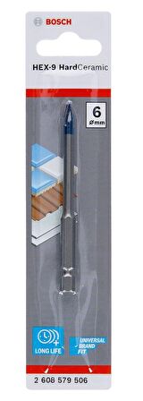 Bosch HEX-9 6 mm Sert Seramik ve Cam Delme Ucu 2608579506