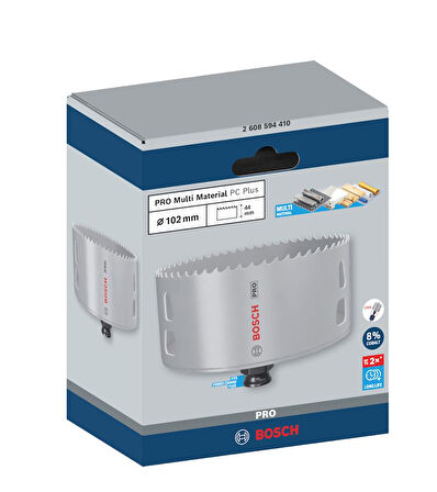 PRO Multi Material PC Plus Delik Açma Panç 102 mm