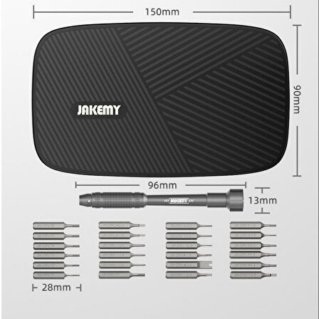 Jakemy Jm-8178 26 in 1 Manyetik Hassas Tornavida Seti