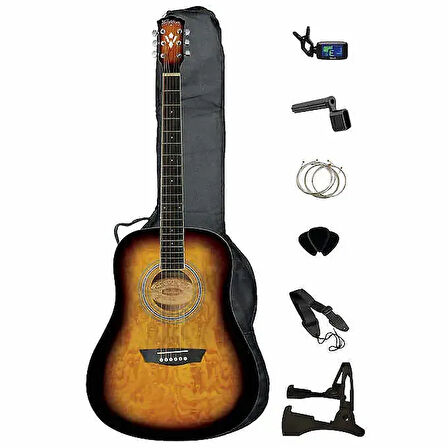 Washburn WSHAGPAKQTTB Exclusive Akustik Gitar Paketi