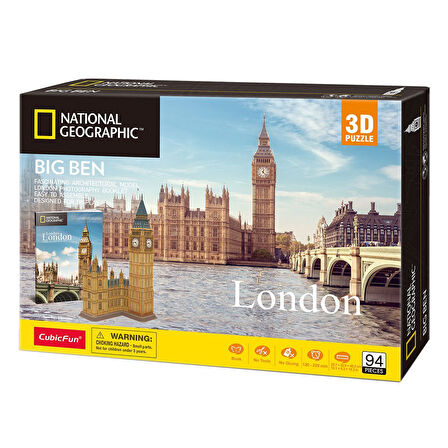 FABBATOYS Cubbic Fun National Geographic Serisi Big Ben 94 parça / 3 Boyutlu Puzzle