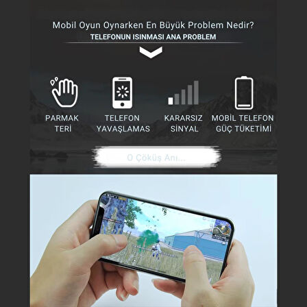 Coofbe Kablosuz 700Mah Şarjlı 6000RPM 3 Hız Kademeli Dönüş Telefon Soğutucu Fan Soğutma Fanı Radyatör Soğutucu