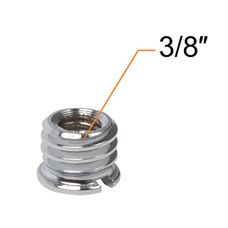 JJC Screw B 3/8 1/4 Reducer Bushing Çevirici Adaptör