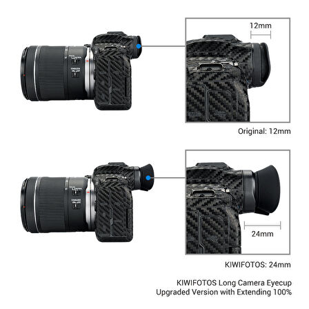 Kiwifotos KE-R5 Uzun Vizör Lastiği (Canon R5C, R5, R6, R6 Mark II)