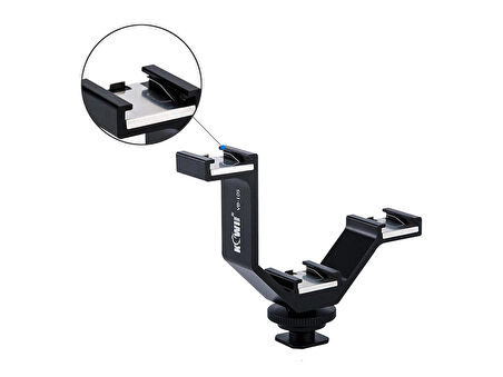 Kiwifotos VB-105 Üçlü Flaş Tutucu V-Bracket