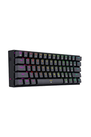 Redragon K630-RGB Dragonborn %60 Blue Switch Siyah Mekanik Kablolu Oyuncu Klavyesi