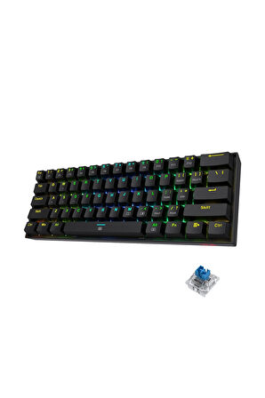 Redragon K630-RGB Dragonborn %60 Blue Switch Siyah Mekanik Kablolu Oyuncu Klavyesi