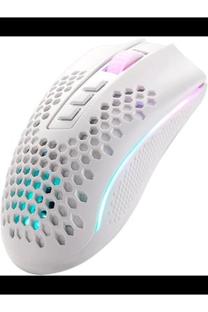 Mouse Gamer Storm Pro M808W-KS Beyaz Kablosuz, Petek Şekli, Kablosuz, 2.4ghz, USB Dongle/usb Kablola