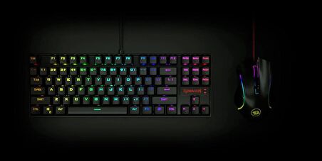 REDRAGON K552-RGB-BA %60 Mekanik TR Q Klavye & M607-RGB 7200 DPI Mouse Combo Set