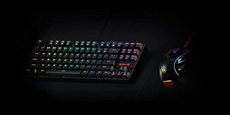 REDRAGON K552-RGB-BA %60 Mekanik TR Q Klavye & M607-RGB 7200 DPI Mouse Combo Set