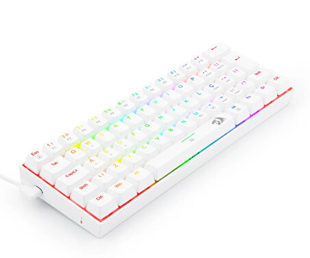 Redragon K630W-RGB Dragonborn %60 Blue Switch Mekanik Kablolu Oyuncu Klavyesi