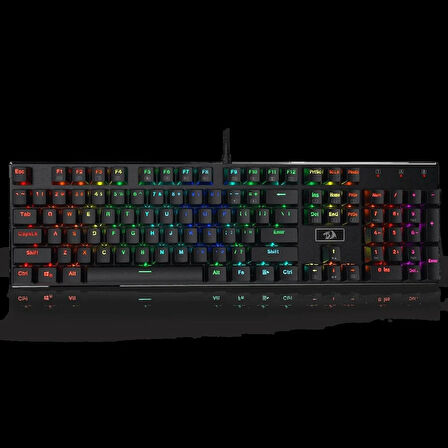 Redragon DEVARAJAS K556 RGB Türkçe Q 104 Tuş Mekanik Brown Switch Kablolu Oyuncu Klavyesi  