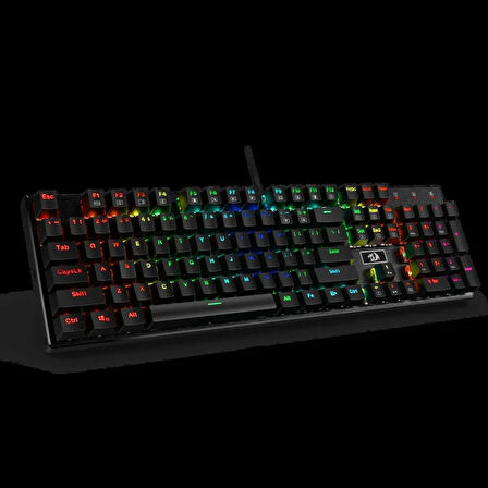 Redragon DEVARAJAS K556 RGB Türkçe Q 104 Tuş Mekanik Brown Switch Kablolu Oyuncu Klavyesi  