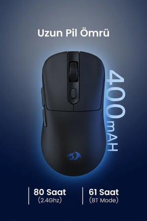 Redragon 3 Modlu Ultra Hafif PAW3311 24.000DPI Şarj İstasyonuna Sahip Oyuncu Mouse M998
