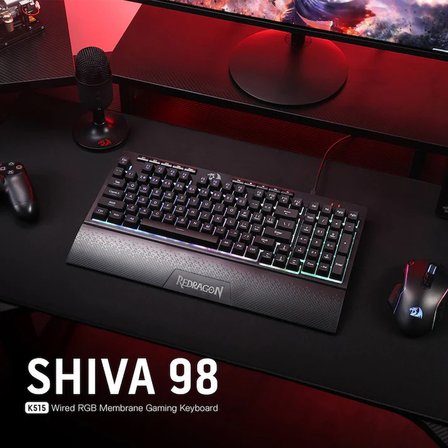 Redragon K515 Pro Shiva Rgb Kablosuz Membranlı Türkçe Oyun Klavyesi, 98 Tuşlu Mekanik Hissi Klavye V