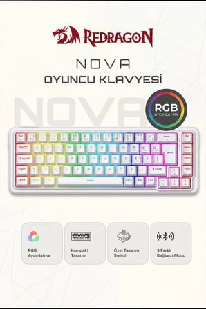 Redragon 68 Tuşlu Kablolu Gasket RP Manyetik Switch 8000hz RGB Oyuncu Klavyesi K709