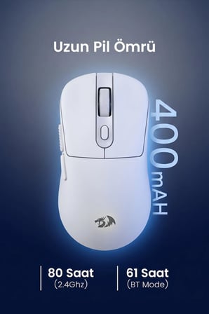 Redragon 3 Modlu Ultra Hafif PAW3311 24.000DPI Şarj İstasyonuna Sahip Oyuncu Mouse M998