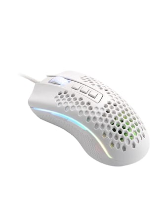 Redragon M808 Storm Ultralight Kablolu Oyun Faresi, 85G Hafif Petek Kabuk - 12.400'E Kadar Ayarlanabilir Dpı - Optik Sensör - 7 Programlanabilir Düğme - Pc Oyuncuları Için - Beyaz