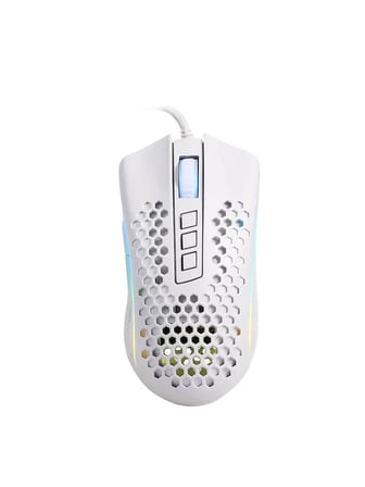 Redragon M808 Storm Ultralight Kablolu Oyun Faresi, 85G Hafif Petek Kabuk - 12.400'E Kadar Ayarlanabilir Dpı - Optik Sensör - 7 Programlanabilir Düğme - Pc Oyuncuları Için - Beyaz