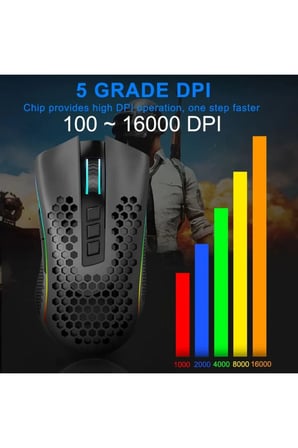 Mouse Storm Pro kablosuz RGB oyun faresi PixArt PAW3335 16 000 DPI | RED-M808-KS