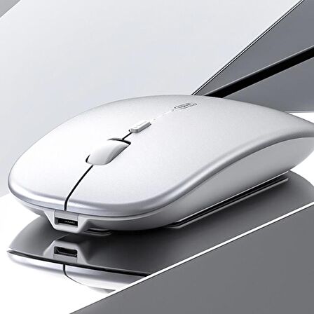 İNPHİC M1P Kablosuz Fare, Şarj Edilebilir Sessiz Kullanım Ultra İnce 2.4G USB Mouse