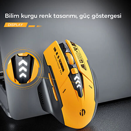 İNPHİC A9 2.4G Kablosuz Ve Bluetooth 5.0/4.0 Mouse Fare, Şarj Edilebilir